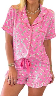 Foto 1 | Foto 1 | Conjunto De Pijama Kevamolly Para Mujer Con Estampado De Bastones De Caramelo Navideños - Venta Internacional.