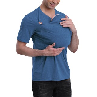 Foto 1 | Foto 1 | Camisa Canguro Hyabdiop Para Papá Y Bebé Con Sombrero Azul Talla M - Venta Internacional.