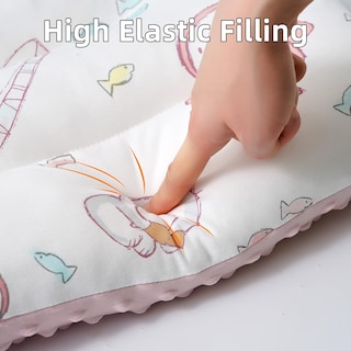 Foto 5 | Foto 5 | Almohada Reidio Para Niños Pequeños De Algodón Transpirable De Doble Cara Con Lunares - Venta Internacional.