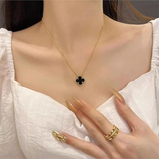 Foto 4 | Foto 4 | Collar Aippk Con Colgante De Trébol Van Cleef Chapado En Oro De 18 Quilates - Venta Internacional.