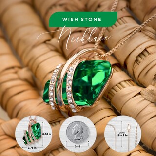 Foto 3 | Foto 3 | Colgante Leafael Wish Stone Con Cristal Con Piedra De Nacimiento Verde - Venta Internacional.