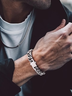 Foto 5 | Foto 5 | Brazalete Bandmax Chunky Big Miami Con Cadena De Eslabones Cubanos De 18 Cm Para Hombre - Venta Internacional.