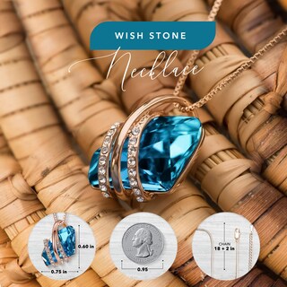 Foto 3 | Foto 3 | Colgante Leafael Wish Stone Con Cristal De Circonita Azul - Venta Internacional.