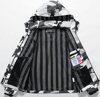 Foto 3 | Foto 3 | Chaqueta Impermeable Moerdeng Para Mujer Impermeable Ligera Negra Camuflaje - Venta Internacional.