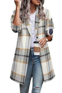 Foto 1 | Foto 1 | Chaqueta Zeagoo Para Mujer Gabardina A Cuadros Ligera - Venta Internacional.