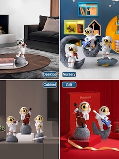 Foto 4 | Foto 4 | Estatuilla De Paimuni Escultura De Astronauta Y Astronauta Decoración De Resina - Venta Internacional.