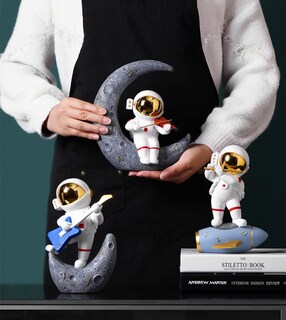 Foto 7 | Foto 7 | Estatuilla De Paimuni Escultura De Astronauta Y Astronauta Decoración De Resina - Venta Internacional.