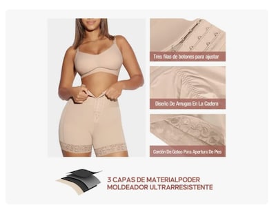 Foto 3 | Foto 3 | Panty Short Faja Mujer Colombiana Postparto Moldeador Calzón