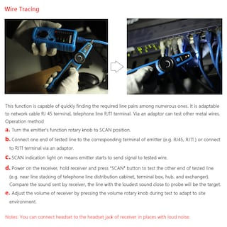 Foto 2 | Foto 2 | Herramienta De Prueba De Cables Bside Fwt11 Personal Rector Rj45 Rj11 Azul - Venta Internacional.
