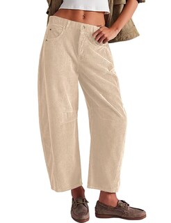 Foto 1 | Foto 1 | Pantalones Vaqueros De Pana Liviefent Para Mujer Color Beige Talla M - Venta Internacional.