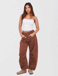 Foto 3 | Foto 3 | Pantalones Vaqueros De Pana Liviefent Para Mujer Color Burdeos Talla L - Venta Internacional.