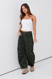Foto 7 | Foto 7 | Pantalones Vaqueros De Pana Liviefent Para Mujer Color Verde Oscuro Talla Xs - Venta Internacional.