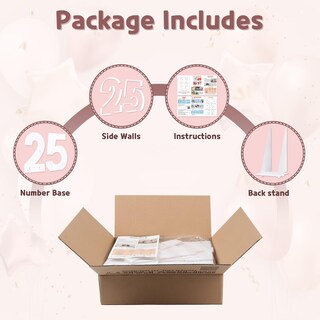 Foto 2 | Foto 2 | Marco Con Números En Forma De Mosaico Con 25 Globos Para Decoración De 25 Cumpleaños - Venta Internacional.