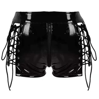 Foto 2 | Foto 2 | Pantalones Cortos De Látex Feoya Para Mujer Cintura Baja Sexy Para Discotecas Xxl - Venta Internacional.