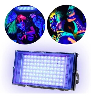 Foto 1 | Foto 1 | Reflector Led De 100 W Luz Uv Exterior Negro Y Violeta - Venta Internacional.