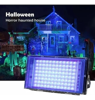 Foto 3 | Foto 3 | Reflector Led De 100 W Luz Uv Exterior Negro Y Violeta - Venta Internacional.