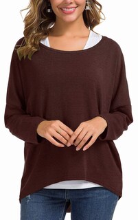 Foto 1 | Foto 1 | Jersey Holgado Uget De Gran Tamaño Para Mujer Color Café Xxl - Venta Internacional.
