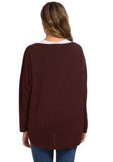 Foto 3 | Foto 3 | Jersey Holgado Uget De Gran Tamaño Para Mujer Color Café Xxl - Venta Internacional.