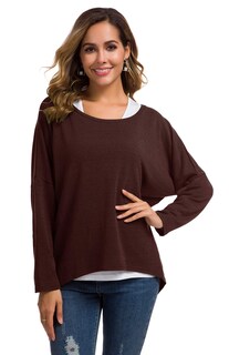 Foto 4 | Foto 4 | Jersey Holgado Uget De Gran Tamaño Para Mujer Color Café Xxl - Venta Internacional.