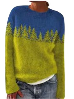 Foto 1 | Foto 1 | Jersey Corto Amarillo Dmoyala Fair Isle Tree Para Mujer - Venta Internacional.