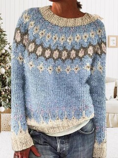 Foto 3 | Foto 3 | Jersey Corto Dmoyala Fair Isle Azul Claro Para Mujer - Venta Internacional.