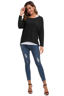 Foto 5 | Foto 5 | Jersey Holgado Uget Holgado De Gran Tamaño Para Mujer Negro - Venta Internacional.