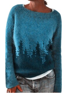 Foto 1 | Foto 1 | Jersey Corto Dmoyala Para Mujer Color Azul Fair Isle Tree - Venta Internacional.