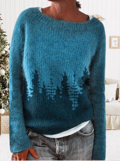 Foto 3 | Foto 3 | Jersey Corto Dmoyala Para Mujer Color Azul Fair Isle Tree - Venta Internacional.