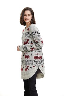 Foto 7 | Foto 7 | Jersey Shineflow Reindeer Snowflake Christmas Para Mujer Xl Beige - Venta Internacional.