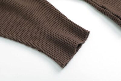 Foto 3 | Foto 3 | Jersey Gaberly Con Cuello De Barco Y Mangas De Ala De Murciélago Tejido Dolman Color Café - Venta Internacional.