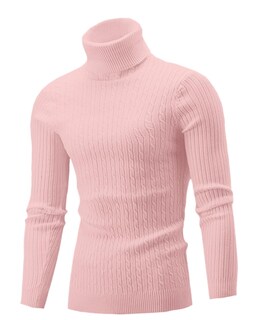 Foto 1 | Foto 1 | Jersey Qzh.duao De Cuello Alto Para Hombre Corte Ajustado Tejido Retorcido - Venta Internacional.