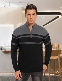 Foto 2 | Foto 2 | Jersey Dokasin Para Hombre Con Cierre En Cuarto Y Cremallera Cuello Alto Algodón - Venta Internacional.