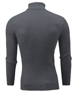 Foto 2 | Foto 2 | Jersey Qzh.duao Para Hombre Cuello Alto Corte Ajustado Manga Larga Gris - Venta Internacional.