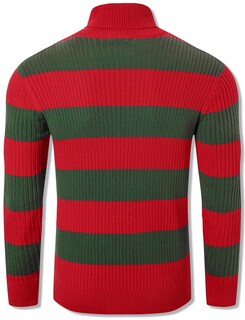 Foto 3 | Foto 3 | Jersey Qzh.duao Para Hombre Cuello Alto A Rayas Rojo Y Verde Talla Xl - Venta Internacional.