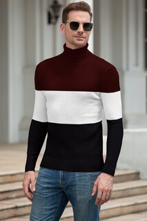 Foto 3 | Foto 3 | Jersey Qzh.duao Para Hombre Cuello Alto Color Block Corte Ajustado - Venta Internacional.