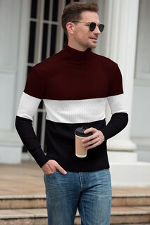 Foto 4 | Foto 4 | Jersey Qzh.duao Para Hombre Cuello Alto Color Block Corte Ajustado - Venta Internacional.