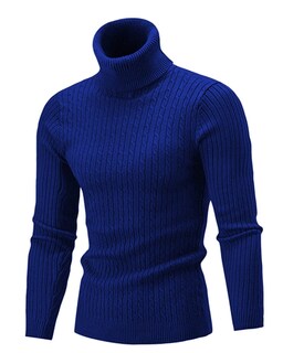 Foto 1 | Foto 1 | Jersey Qzh.duao De Cuello Alto Para Hombre Corte Ajustado Punto Azul Xxl - Venta Internacional.
