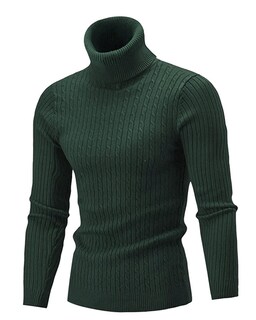 Foto 1 | Foto 1 | Jersey Qzh.duao De Cuello Alto Para Hombre Corte Ajustado Tejido Retorcido - Venta Internacional.