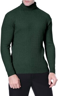 Foto 3 | Foto 3 | Jersey Qzh.duao De Cuello Alto Para Hombre Corte Ajustado Tejido Retorcido - Venta Internacional.