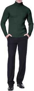 Foto 7 | Foto 7 | Jersey Qzh.duao De Cuello Alto Para Hombre Corte Ajustado Tejido Retorcido - Venta Internacional.