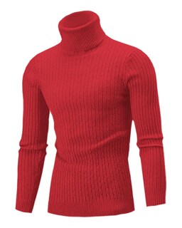 Foto 1 | Foto 1 | Jersey Qzh.duao De Cuello Alto Para Hombre Rojo Poliéster/algodón Xxl - Venta Internacional.