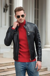 Foto 6 | Foto 6 | Jersey Qzh.duao De Cuello Alto Para Hombre Rojo Poliéster/algodón Xxl - Venta Internacional.