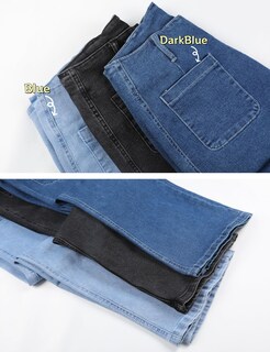 Foto 3 | Foto 3 | Jeans Omoone De Cintura Alta Y Pierna Ancha Y Recta Para Mujer - Venta Internacional.