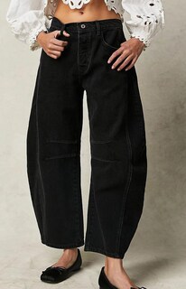 Foto 3 | Foto 3 | Jeans Loveimgs Para Mujer Cintura Media Holgado Pernera Ancha Color Negro - Venta Internacional.