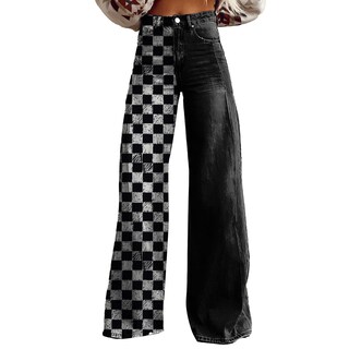 Foto 1 | Foto 1 | Pantalones Palazzo Lufhbehb Para Mujer  Cintura Alta  Estampado Floral Bohemio - Venta Internacional.