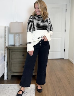 Foto 4 | Foto 4 | Jeans Omoone De Cintura Alta Y Pierna Ancha Y Recta Para Mujer - Venta Internacional.