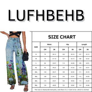 Foto 3 | Foto 3 | Pantalones Palazzo Lufhbehb Para Mujer Cintura Alta Estampado Floral Bohemio - Venta Internacional.