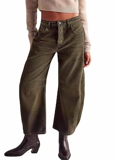 Foto 1 | Foto 1 | Vaqueros Holgados Y Anchos Vintage De Talle Medio Para Mujer  Color Caramelo - Venta Internacional.