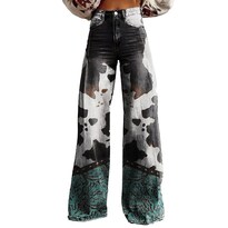 Pantalones Palazzo Lufhbehb Para Mujer Cintura Alta Estampado Floral Bohemio - Venta Internacional.