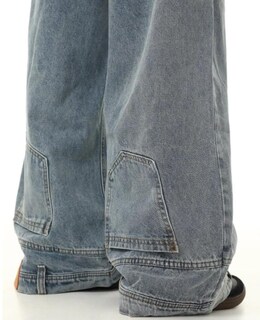 Foto 5 | Foto 5 | Pantalones Vaqueros Holgados Lafaguw De Cintura Alta Para Mujer/hombre Color Azul - Venta Internacional.